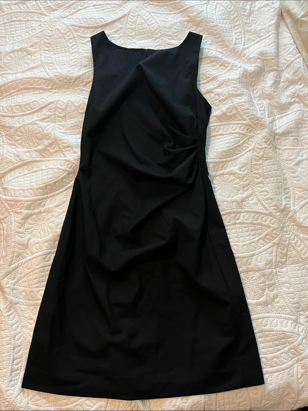 Theory Ruched Black Dress